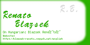 renato blazsek business card